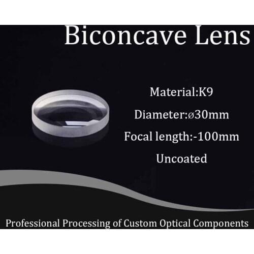 Double Concave Lens,Lenses of Diameter 30mm and Focal Length-100mm,telescope Optics Experiment Teaching