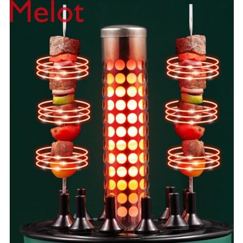 Electric Oven Household Small Automatic Rotating String Smoke-Free Low Fat Barbecue Machine Mutton Cubes Roasted on a Skewer