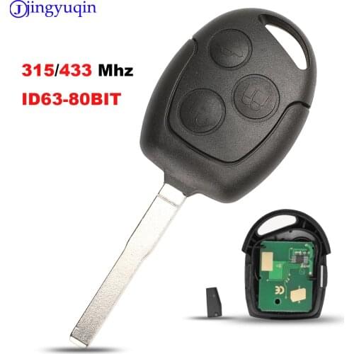 Jingyuqin Remote ASK 315/433MHz With Chip ID63 40D for Ford Focus Fiesta Mondeo 2001-2007 C MAX Fusion Transit KA FO21