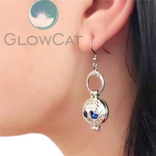 KE23 Lovely Tree Metal Drop Earrings Beads Locket Cage Making Perfume Diffuser Stone Pearl Cage Eardrop Jewelry