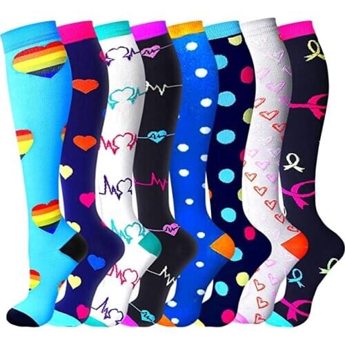 Compression Socks Nylon Varicose Veins Breathable Long Socks Leg Relief Pain Knee High Stockings For Male Travel Socks