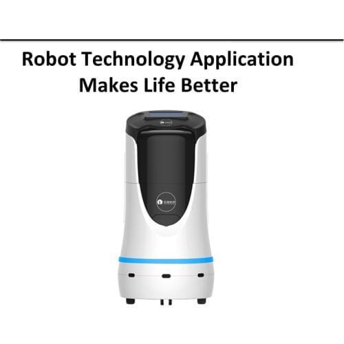 Multi-language (language customizable) hotel intelligent service robot Take the elevator Collision avoidance Make calls