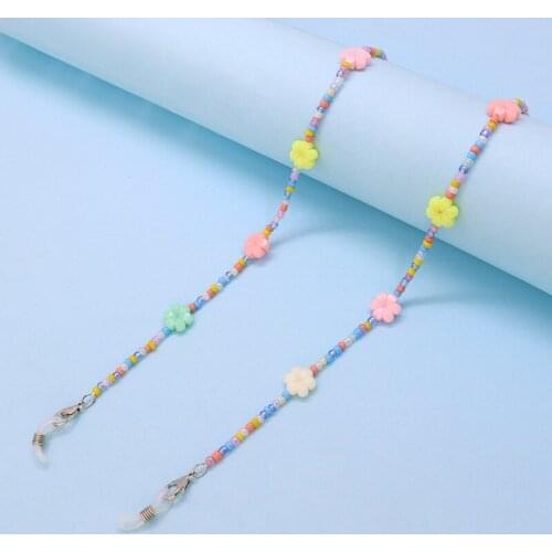 Fashion Children Mask Chain Colorful Beads Glasses Chains Non-slip Sunglasses Spectacle Holder Neck Cord Layers Bracelet Jewelry
