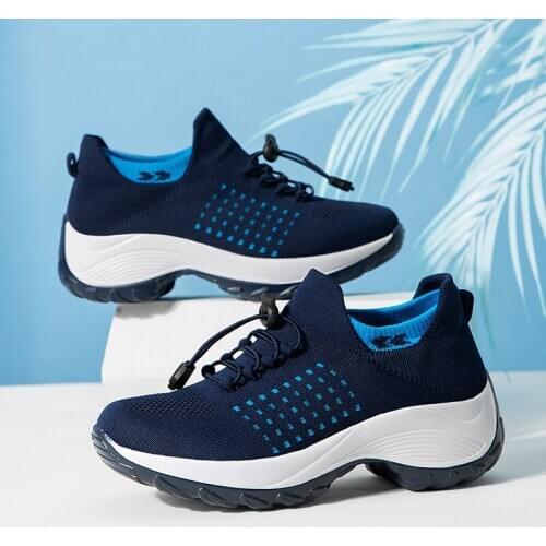 Fashion Women Sneakers Vulcanize Shoes Outdoor Socks Shoes Woman Sock Sneakers Women Slip On Flat Shoes Female Plus Size Loafers