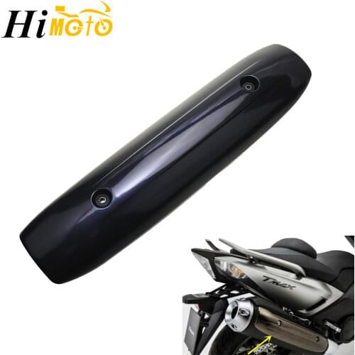 Unpainted Black Muffler Exhaust Pipe Cover Cowl For Yamaha T-max 500 TMAX530 T MAX T-MAX 500 530 2011 2012 2013 2014 2015 2016