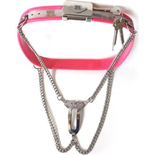 Stainless Steel Invisible Chastity Lock Pants Cbt BDSM Adult Games Metal Chain Underwear Femle Chastity Belt Sex Toys For Woman