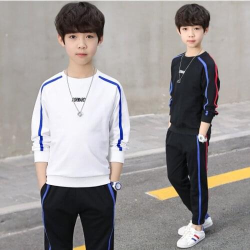 New Spring Summer Childrens Clothes Suit Baby Boys T-Shirt + Pants 2pcs/Set Kids Teenage Top School Gift Beach Boy Clothing