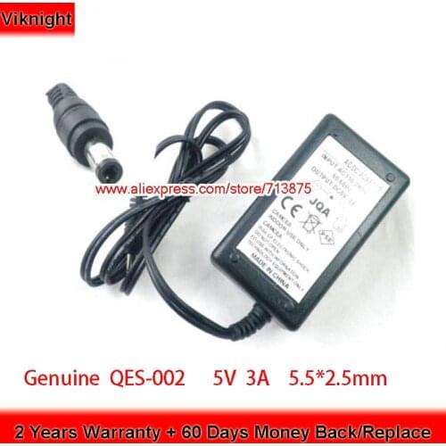 Genuine QES-002 SWITCHING POWER Adapter 5V 3A 5.5*2.5mm Laptop Charger for JCV Power Supply