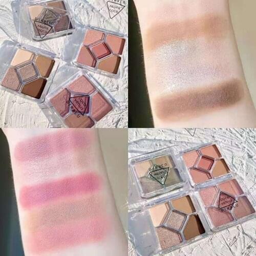 5 Color Eye Shadow Palette Powder Brown Gentle Natural Makeup Matte High Light Eye Shadow Make Up Palette TSLM1