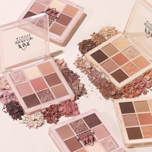 9 Color Eyeshadow Palette Matte Glitter Waterproof Long-lasting Eyeshadow Pigment Diamond Shimmer Shiny Eyes Makeup Cosmetics