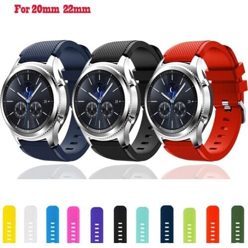 Galaxy watch 42mm46mm strap For Samsung Gear S3 Gear S2/ Classic silicone wrist bracelet belt watchband 20mm22mm watchband strap