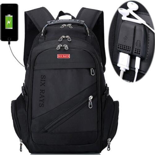 New Oxford Swiss Backpack USB charging 15 Inch Laptop Men Waterproof Travel Rucksack Female Vintage School Bag bagpack mochila