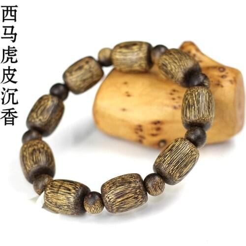 West horse tiger skin incense tube beads plus separated beads hand string Buddha beads bracelet rosary rosary wood ornamentswood