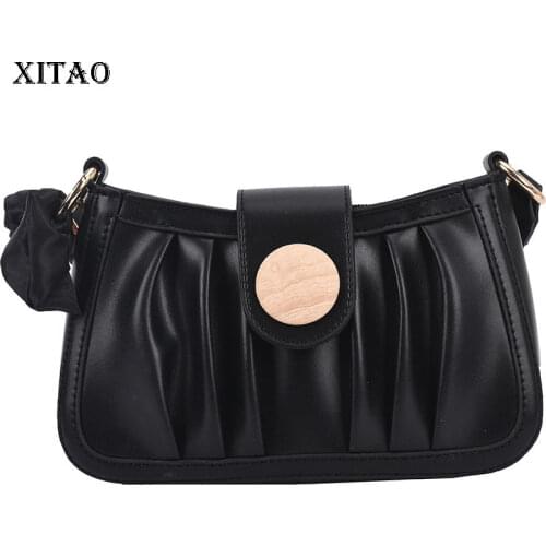 XITAO Pleated Shoulder Bags Fashion New Niche Design Messenger Women Wild High-end Sense of Western Style Shoulder Bag CLL1814