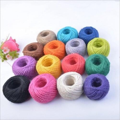 1Roll Colorful DIY Manual Novel Hemp Twine Rope String Gift Box Cord Wedding Tags Decoration Wrap Decor 2mm 50m/set