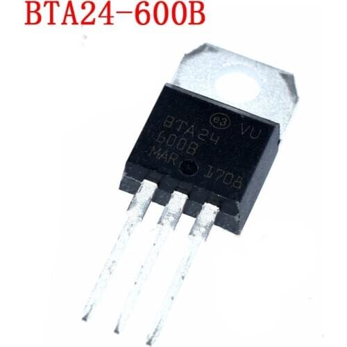 10pcs BTA24-600B BTA24-600 BTA24 Triacs 25 Amp 600 Volt TO-220 new original