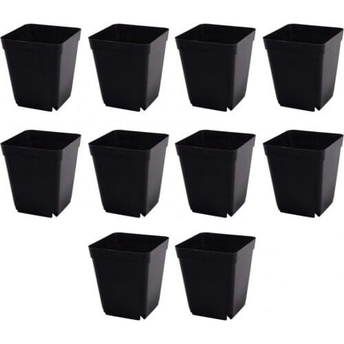 10Pcs Bonsai Planter Nursery Flower Pot Garden Square Home Plastic Decor Supply