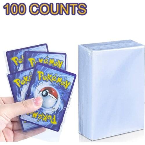 Pokemon Card Sleeve Transparent Protector Game Cards 100PCS VMAX Yugioh Sleeve Protective Film Game Sealing Kids Toys