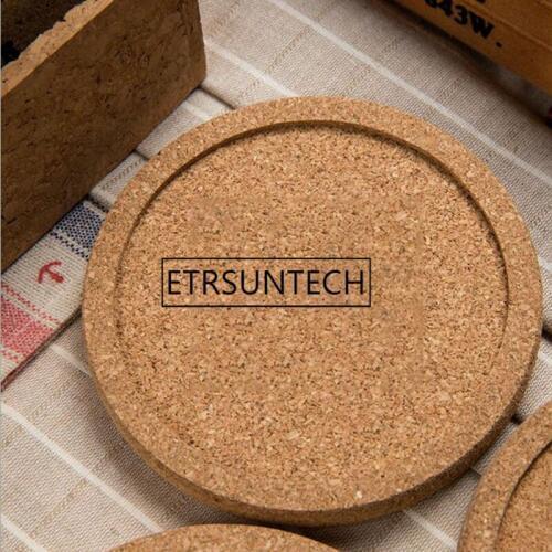 200pcs Classic Round Plain Cork Coasters Drink Wine Mats Cork Mat Drink Juice Pad for Wedding Party Gift Favor