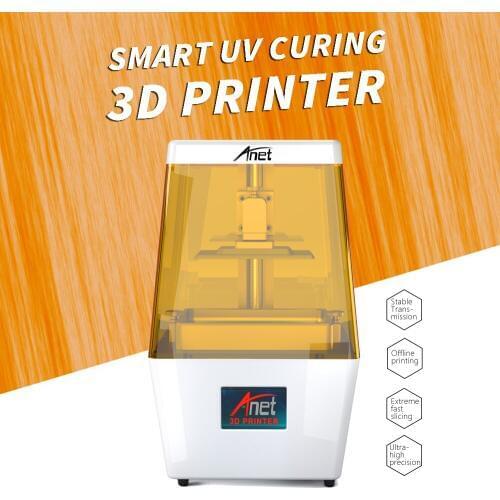 Anet N4 3D Printer New UV Photocuring /LCD 3D Printer With 3.5 Inch Smart Color Touch Screen Off-Line Print/6.3 kg