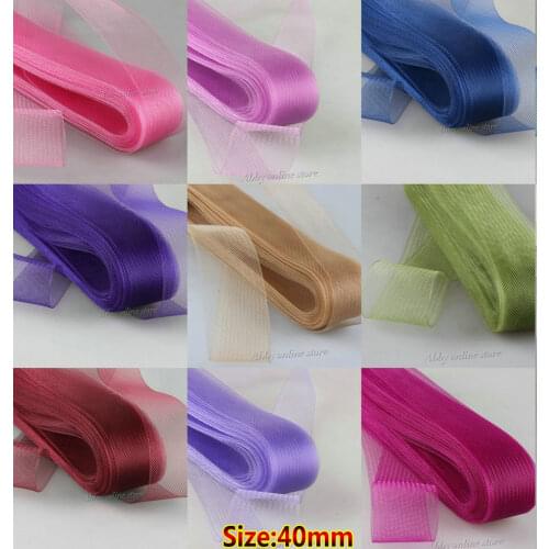40mm Soft Polyester Hair Horse Mesh Braid Ribbon Plain Veiling Crin Braid For Flexible Sinamay Millinery Hat Trim 100yard/lot