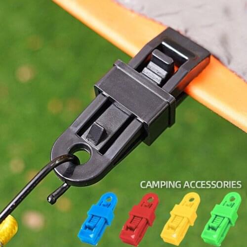 5/10pcs Camping Tent Hook Canopy Clamp Tarp Clips Snap Canvas Anchor Gripper Caravan Outdoor Camping Hook Anchor Rope Barb