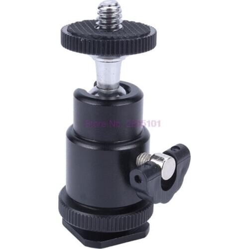 By dhl or fedex 500pcs hot Ball Head Tripod 360 Degree Panoramic Tripod Camera Tripod Hot Shoe Adapter to 1/4 Screw Mount