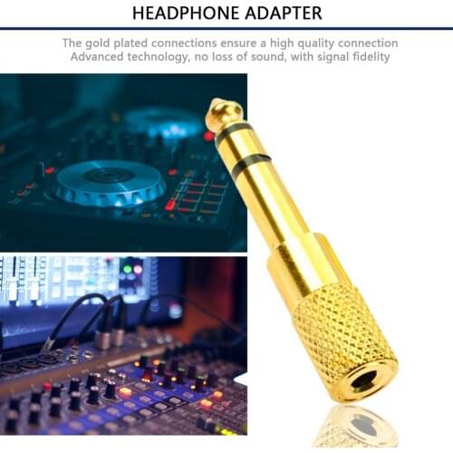 Hot Cheap 3.5mm to 6.35mm Jack Plug Female to Male Audio Converter Stereo Audio Headphone Jack Adapter Converter Connector