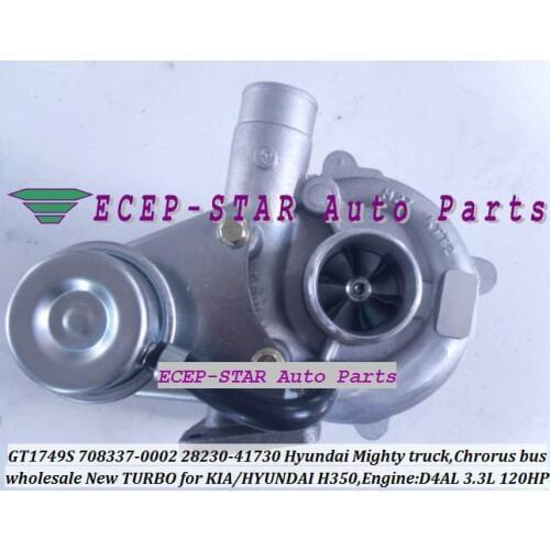 GT1749S 708337 708337-5002S 28230-41730 708337-0002 Turbo For KIA For HYUNDAI H350 Mighty Truck Chrorus Bus 99- D4AL 3.3L 120HP