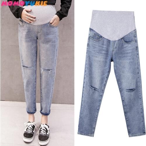 Mom denim overall trousers grossesse Women Jeans Pregnant harem Prop Pants Clothing For maternity Clothes plus size embarazada