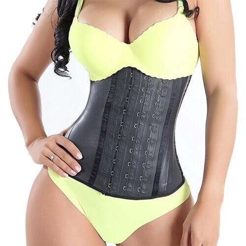 Womens Shapewear Extra Strong Latex Waist Trainer Workout Hourglass Belt Waist Cincher Trimmer Long Torso Fajas 9 Steel Bones