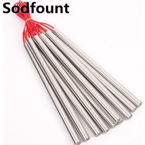 2pcs 10mm x 50mm AC 220V 100W Cartridge Heater Industrial Heating Element Electricity Generation