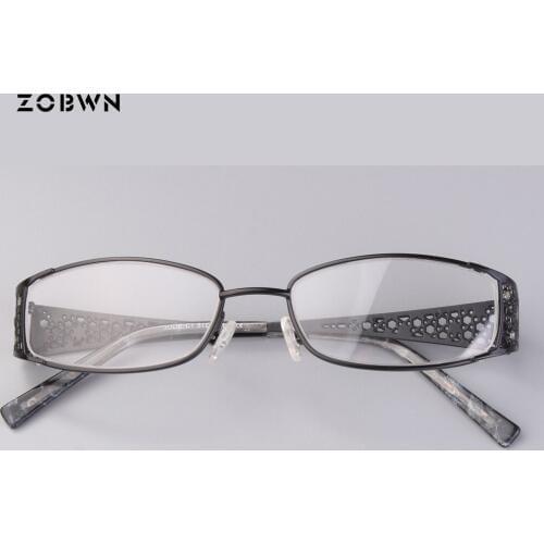 Fake full rim glasses women Women men half-rim Brand Designer Eyeglasses oculos de grau feminino stone fake diamonds black brown
