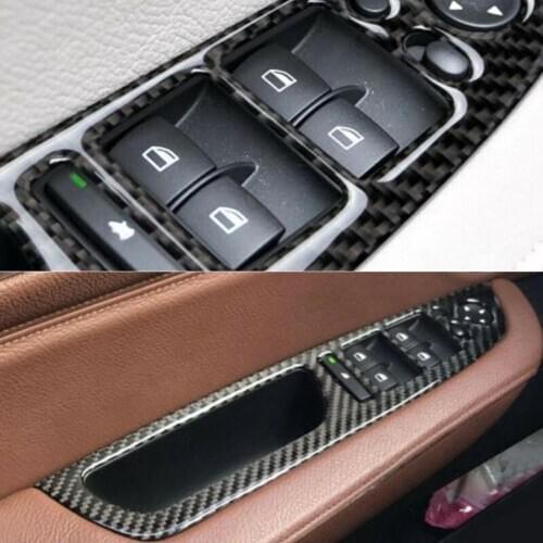 Car Switch Panel Covers Glass Switch Cover Trim Door Window Button Decoration Panel Stainless Steel For BMW X5/E70 X6/E71