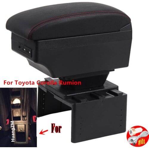 For Toyota Corolla Rumion Armrest box Interior Parts special Retrofit parts Car Armrest Center Storage box with USB LED light