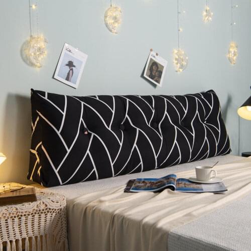 Bedside Cushion Triangle Large Back Canvas Double Long Pillow Korean-Style Bedside Back Soft Tatami Bed Cushion xiaomi alexa