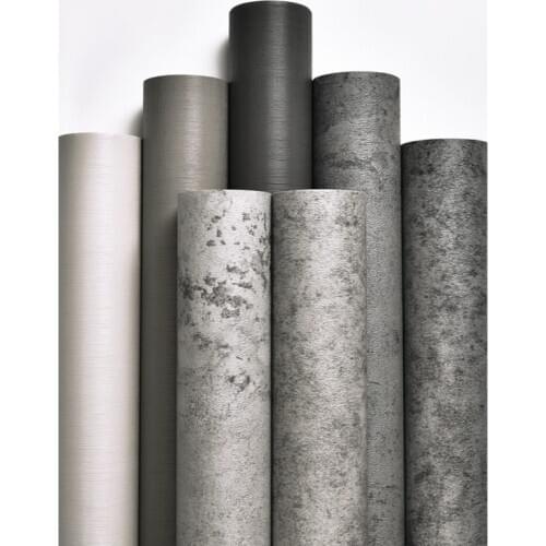 Industrial Cement Wallpaper PVC Wall Stickers Modern Nordic 3D Home Improvement Living Room Self Adhesive Waterproof Gray Black