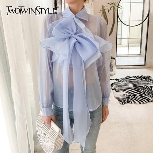 TWOTWINSTYLE Blue Blouses