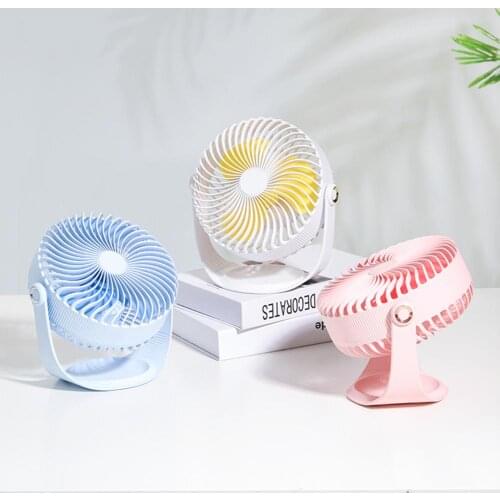 Portable Electric Fan USB Rechargeable 360 Degree Rotating Cooling Fans Home Air Cooler Summer Outdoor Travel Radiator Desk Fans