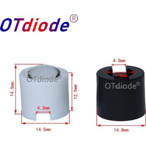 10 Degree IR LED LENS Reflector Collimator 14.5mm with Black White Holder For 1W 3W 5W High Power Star LED Lamp Light