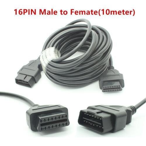 10 Meter OBD2 16PIN Male to Female Extension Diagnostic Tool Connector Cable obd ii 16 pin Cable / Car Cable for Adapter Cable