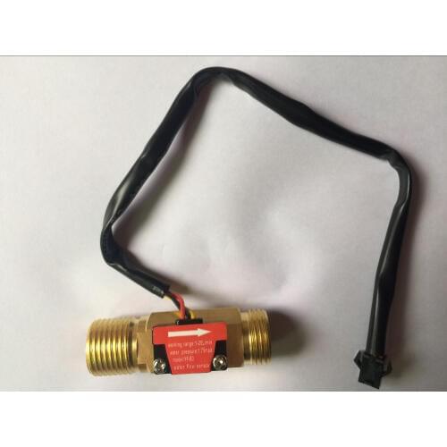 10pcs 66mm G1/2 Male Thread Brass Hall Effect Water Flow Sensor Flowmeter 1-25L/Min