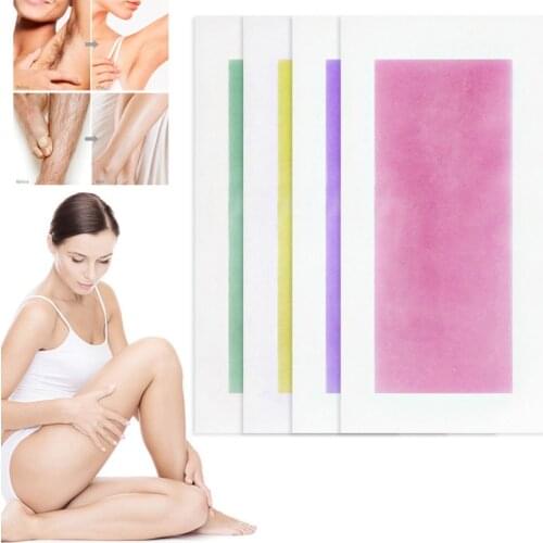10 PCS Hair Removal Wax Strips Papers Natural Beeswax Double Side Depilation Efficient Mild Armpits Arms Legs Beauty Tool