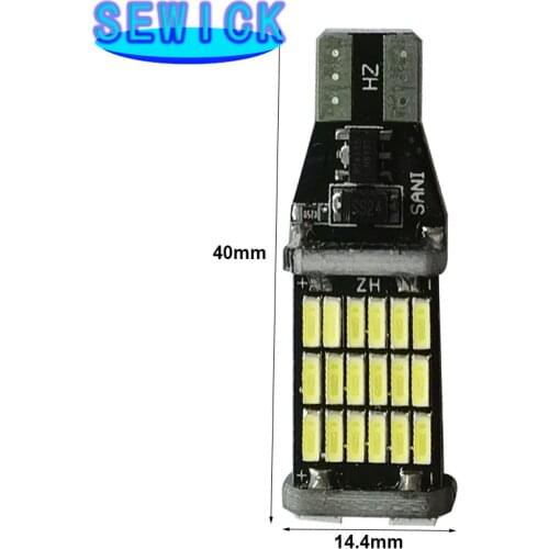 100PCS T15 W16W Car Backup Reverse Light 920 921 912 Canbus 4014 45SMD White Stop Rear Lamp Error Free Parking Light Lamp