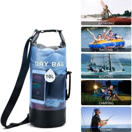 10L 20L Waterproof Swimming Dry Bag Camping Travel Beach Bag for Men and Women Outdoor Rafting Kayaking Swimming Backpack XA788Y