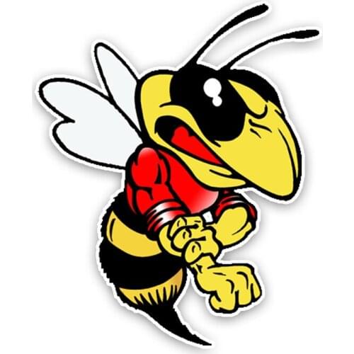 11.7CM14.1CM Fashion Lovely Cartoon Hornets Colored PVC Car Sticker Graphic C1-5185