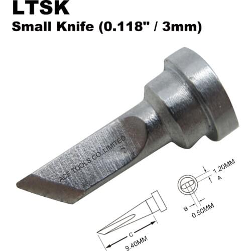 5 PCS Weller LTSK Small Knife 3mm Soldering Tip Fit WP80 WSP80 WSFP8 WD1000 WD2000 WSD81 WS81 WSF81D8 WS81D5 Handle Iron Bit
