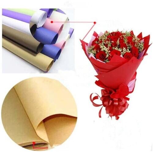 50*70cm Colours Kraft Paper Gift Packaging Flower Wrapping Paper Florist Bouquet Wrap Craft Paper Material For Christmas 10sheet