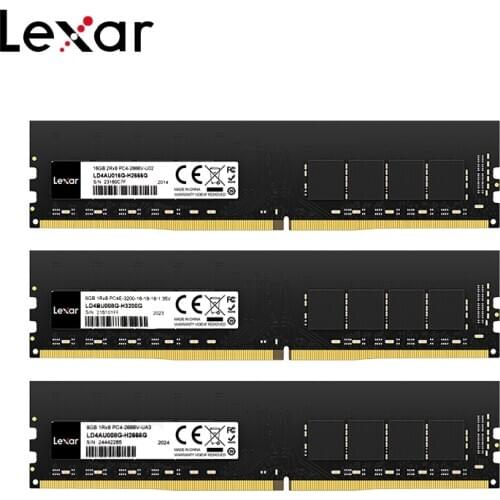 Brand New RAM 8GB 3200Mhz DDR4 32GB 2666Mhz 16GB 288 PIN UDIMM 8GB High Performance Computer Memory For Desktop Original Lexar
