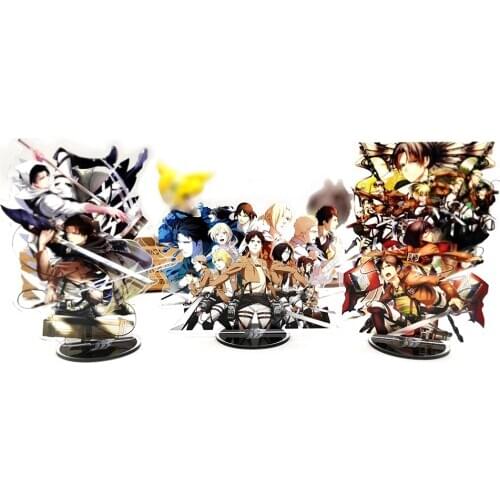 Shingeki no Kyojin Attack on Titan Mikasa Eren Armin Levi Erwin acrylic standee figurines desk decoration cake topper anime
